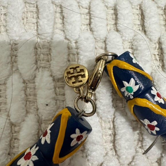 Limited Edition Tory Burch Mixed Media Long Blue Beaded Necklace - Picture 6 of 6